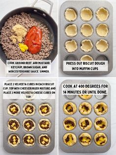 instructions for making mini pizzas in muffin tins