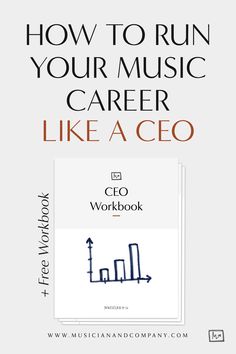 a book cover with the title how to run your music career like a ceo