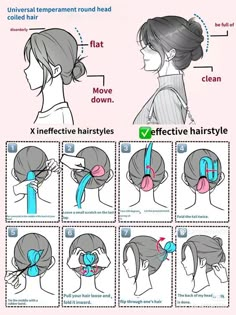 Korean Hair Updo, Hair Styles Step By Step Easy, Korean Updo Hairstyles, Hairstyles Step By Step, Cool Hair Designs, Hair Style Korea, Step By Step Hairstyles, Peinados Fáciles Para Cabello Corto, Hair Tutorials Easy