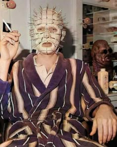 Horror Behind The Scenes, Hellraiser 1987, Doug Bradley, Clive Barker, Theme Tattoo, Makeup Chair, Septième Art, Horror Movie Icons, Horror Stuff