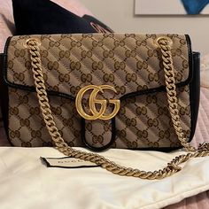 Gucci Monogram Bag. Excellent Condition. Minimal Use. Receipt, Dust Bag, And Original Box Included. Currently Sells For $2290. Strap Can Be Doubled Up For Over One Shoulder Or Worn Long As A Crossbody. Non-Smoking Home. Gucci Monogram Bag, Gg Marmont Small Shoulder Bag, Bags Gucci, Gucci Monogram, Gucci Gg Marmont, Gg Marmont, Monogram Bag, Gucci Bags, Small Shoulder Bag