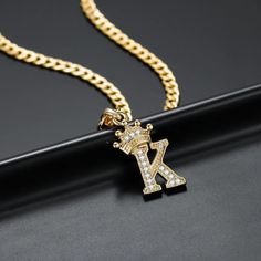 Crown Head English Letter Iced Out Pendant Necklace Women's Jewelry For Casual Outfits Simple Jewelry Letter K Necklace, Aloe Vera Recipes, Custom Jewelry Necklaces, Kawasaki Ninja H2r, Ninja H2r, K Necklace, Boys Necklace, Initial Letter Necklace, Arabic Jewelry