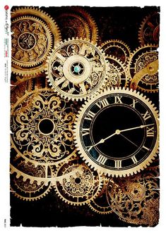 there is a clock made out of gears