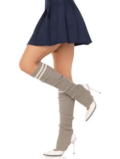 We updated the design of our classic leg warmers by adding an athletic stripe so they can be paired with practically any look! Just like socks, minus the feet, this ribbed leg warmer by Leg Avenue is the perfect layering piece over pants or tights, or worn on their own with cute casual outfits. Package includes: 1 PC High quality hosiery fabric for long lasting wear Classic stirrup design Comfortable ribbed knit Athletic stripe detail Layer with stockings or leggings Perfect for yoga or casual l Leg Warmer, Leg Avenue, Stirrups, Layering Pieces, Leg Warmers, Cute Casual Outfits, Costume Accessories, Hosiery, Ribbed Knit