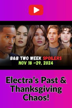 Bold and the Beautiful fans! The next two weeks are packed with high-stakes drama, shocking revelations, and emotional twists. From Electra Forrester’s dangerous past resurfacing to Carter Walton and Hope Logan making bold moves at Forrester Creations, the chaos in Los Angeles is about to reach new heights. High Stakes, The Chaos, Soap Opera, The Next, Drama, Thanksgiving