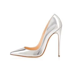 Sepatu Pump, Hak Tinggi, Office Shoes Women, Basic Shoes, Wedding Pumps, Silver High Heels, Design Moda, Women Heels, Silver Pumps