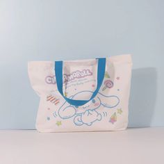 Kawaii Friend Tote Bags ON1347 Cute White Canvas Bag With Adjustable Strap, Playful Satchel Shoulder Bag For Daily Use, Playful Daily Use Gift Bags, Cute Tote Shoulder Bag For Daily Use, Cute School Tote Bag, Cute Shoulder Bag For Travel, Cute Rectangular Bags For Daily Use, Cute Rectangular Canvas Bag With Adjustable Strap, Cute Design Tote Bags For School