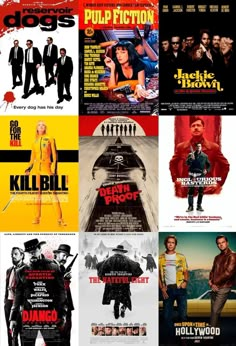 the movie posters are all different colors and sizes, including one for each film character