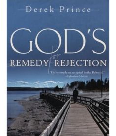 the cover of god's remedy reflection by derek prince, with a man walking on a boardwalk