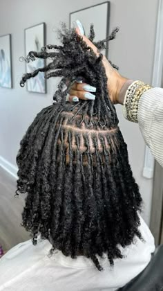 Type Of Locs For Black Women, Two Strand Twist Starter Locs Before And After, Locs Female, Female Loc Updo Styles, Hair Dreadlocks, Interlocs Hair Styles, Natural Hair Locks Hairstyles, Locs On Thick Hair, Womens Starter Locs