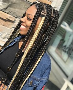 Black Hair Hairstyles, Thick Braids, Weave Hairstyles Braided, Braided Styles, Long Box Braids, Braided Hairstyle, Box Braids Styling, Girls Hairstyles Braids, Girls Braids