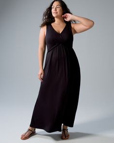 V-neck Twist Maxi Bra Dress - Soma Sleep Clothes, Soma Intimates, Bra Dress, The Vanishing, Farmer's Market, Twist Front, Sleepwear Pajamas, Spring Summer Outfits, A Walk