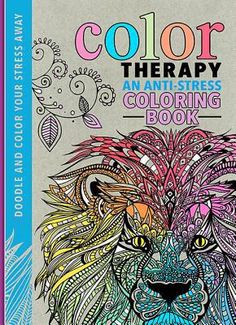 the coloring book for adults with an image of a lion