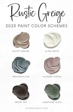 some different shades of paint that are in the same color scheme for each one, including gray