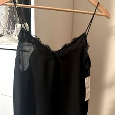 Beautiful Black Camisole From Zara With Faint In The Fabric. Size Medium Nwt Black V-neck Top With Delicate Straps, Date Night Camisole With Delicate Straps, Delicate Straps Camisole For Date Night, Chic Cami Tank Top For Date Night, Lace Trim Tank Top For Party, Black Tops With Delicate Straps, Party Cami Tank Top With Lace Trim, Black Camisole Tank Top With Delicate Straps, Black Camisole With Delicate Straps