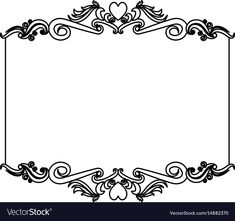 an ornate frame with hearts and scrolls