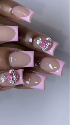 Nails Painted, Nail Trend, French Tip Acrylic Nails, Dope Nail Designs, Short Square Acrylic Nails