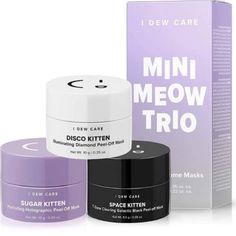 I Dew Care Mini Meow Chrome Masks Trio Brand New In Box Paint And Peel-Off Mask Trio. This Mini Meow Chrome Masks Trio From I Dew Care Creates A Personalized Routine To Target Your Specific Skin Concerns. Includes Disco Kitten Illuminating Diamond Peel-Off Mask (0.3 Oz) Sugar Kitten Hydrating Rose Water Peel-Off Mask (0.3 Oz) Space Kitten Exfoliating Charcoal Peel-Off Mask (0.3 Oz) Features All Magic Kitten Mask Collection Products Travel-Sized And Totally Giftable Packed With Key Ingredients Fo Dryskin Skincare, Peel Off Face Mask, Black Peel Off Mask, I Dew Care, Sensitive Skin Care Routine, Charcoal Peel Off Mask, Mask Korean, Face Mask Brush, Facial Treatments