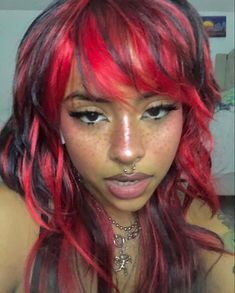 Mullet Girl, Alternative Makeup, Pretty Ppl, Hair Stuff, Hair Inspo Color, Grunge Hair