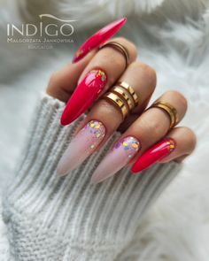 Funky Nail Art, Easter Nails, Neon Nails, Nails Desing, Funky Nails, Holiday Nails, Nude Nails, Red Nails, Glitter Nails