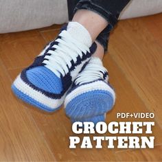 My crochet patterns are designed to be easy to follow, even for beginners. These cozy and stylish sneaker slippers are perfect for wearing around the house and are inspired by the design of a well-known brand. These unique and high-quality designs ensure a fun and engaging crochet experience with stunning results. IMPORTANT: 🔺This is a Digital PDF Crochet Pattern ONLY 🔺Finished baby items won't be shipped to you. Thanks for your understanding! BENEFITS: 🔸Easy to follow, even for beginners 🔸U Slippers Crochet Pattern, Easy Crochet Slippers, Slippers Crochet, Crochet Slipper Pattern, Crochet Simple, Slippers Pattern, Sneaker Slippers, Men's Shoe, Crochet Shoes