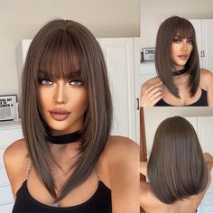 Brown To Blonde Ombre, Shine Hair, Ombre Hair Blonde, Natural Wigs, Brown Wig, Hair Tutorials, Straight Human Hair, Straight Wig, Curling Iron