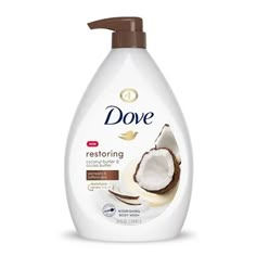 Dove Purely Pampering Coconut Butter & Cocoa Butter Body Wash Dove Purely Pampering, Vanilla Body Wash, Best Body Wash, Dove Body Wash, Dove Beauty, Coconut Butter, Skin Cleanser Products