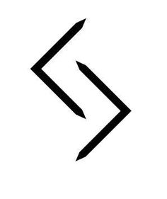 a black and white logo with an arrow