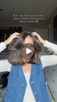 734K views · 18K likes | Kristina Errington on Instagram: "5 MIN BLOWOUT! 👏🏼LIKE ❤️ & Comment HAIR for direct links to the tool & products I use for a shiny easy blowout! I have naturally super wavy hair that frizzes easily SO products that work are super important for an easy blowout & this blowout brush is LIFECHANGING. I love it so much I bought a second one for my daughter & one for my mom!   Follow me @krismarieerrington for easy elevated petite friendly fashion+ beauty tips! 🫶🏼   #easyhairstyles #easyhair #hairtutorial #blowoutstyles @t3micro" Smooth Blowout Medium Hair, Blonde With Easy Grow Out, Blowout Brush Hairstyles, Lob Haircut Blowout, Diy Hair Blowout, Blow Dry Shoulder Length Hair, Blow Out Shoulder Length Hairstyles, Shoulder Length Voluminous Hair, Bouncy Blow Dry Shoulder Length Hair