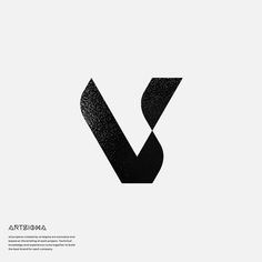 the letter v is made up of black and white letters, which appear to be overlapping