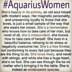 an ad for aquarius women with the caption'she is beauty in its entry, and old soul mixed with modern ways her magic