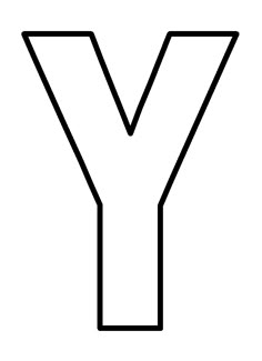 the letter y is black and white