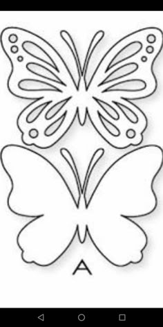 a paper butterfly that is cut out and ready to be colored