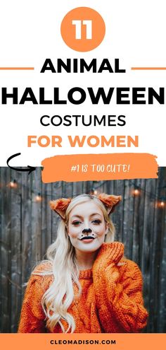 woman in front of fence Last Minute Animal Costumes Diy, Diy Cat Costumes Women, Funny Animal Costumes For Adults, Modest Bunny Costume Women, Dress Like An Animal Day Spirit Week, Easy Tiger Costume, Diy Animal Costumes For Adults, Dog Costumes For Adults For Women, Diy Zoo Animal Costume Women