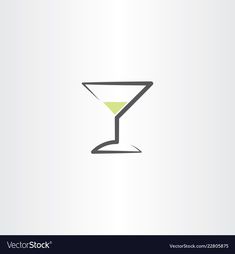 a martini glass icon on white background