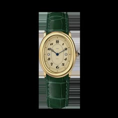 This vintage-inspired timepiece features a creamy latte dial with graceful numerals, mysterious deep blue hands, and an elegant textured strap. The golden steel case beautifully complements the deep green strap, showcasing timeless elegance that withstands the test of time. Case: 24mm steel case with polished and satin finish. Movement: Swiss Ronda 762 Waterproofness: Water-resistant up to 3 bar (approx. 30 meters/100 feet). Crystal: Scratch resistant sapphire crystal. Bracelet: interchangeable black leather strap,suitable for wrists 15-21cm. Green Is The New Black, Vintage Mens Watch, Cool Watches Unique, Vintage Wrist Watch, Stylish Watches Men, Green Watch, Gold Watches, Retro Watches, Vintage Watches For Men