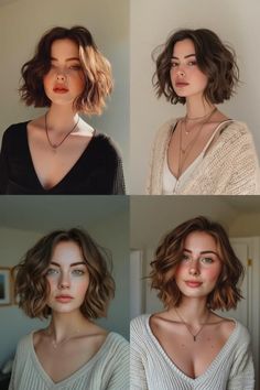 11 Short Wavy Bob Haircuts Trending in 2024 Haircuts Trending, Wavy Bob Haircuts, Short Wavy Bob, Bob Haircut Curly, Wavy Bob, Wavy Haircuts, Hair Inspiration Short, Haircuts For Wavy Hair, Short Wavy Hair