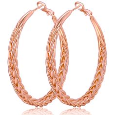 PRICES MAY VARY. Exquisite Rose Gold Hoop Earrings:Large rose gold hoop earrings are twisted design; Intricate craftsmanship adds to the eye-catching gold hoops earrings;The lightweight design ensures a comfortable fit,while the sturdy construction ensures long-lasting durability;You can easily wear large rose gold hoops all day long;Whether you're dressing up for a special occasion or adding a touch of glamor to your everyday look, big rose gold hoop earrings are the perfect accessory to make a Big Hoops Earrings, Big Gold Hoop Earrings, Large Silver Hoop Earrings, Rose Gold Hoop Earrings, Thick Hoop Earrings, Large Hoop Earrings, One Piece For Women, Gold Hoops, Silver Hoops