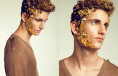 Greek God Costume, Glitter Beards, The Golden Boy, Korean Wedding, Golden Boy, Male Makeup, Male Photography, Beauty Shoot, Photography Poses For Men