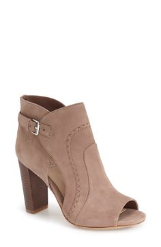 There's no such thing as having too many shoes, right? Good! Adding these Vince Camuto 'Conley Buckle' open toe booties to the collection. @Nordstrom Trending Womens Shoes, Buckle Booties, Fall Shoes, Suede Booties, Suede Shoes