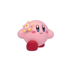 a pink toy with a flower on it's head