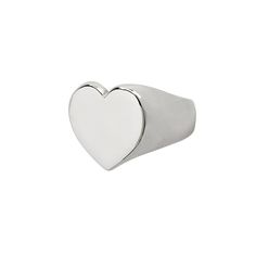 Our large blank chubby heart. In the last three images you can this next to the small blank chubby heart. Made with 100% recycled hallmarked 925 sterling silver. Style Sheet, Thick Ring, Silver Heart Ring, Ring Heart, Ring Sizer, Black Box, Heart Ring, Biodegradable Products, Ring Size