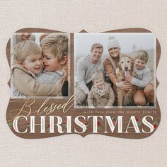 two photos with the words, bliss and christmas written on them