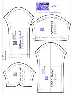 the front and back view of a sewing pattern for a shirt with short sleeves,