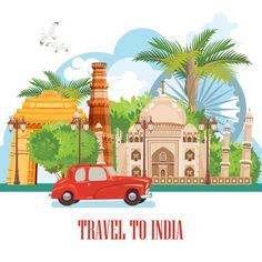 I Love India, Indian Background, India Illustration, Illustration Indian, Colorful Template, Travel To India, Travel Journal Cover, Indian Travel, Free Printable Flash Cards