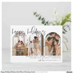 a greeting card with the words happy holidays on it