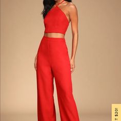 Size Medium. Bought For A Bachelorette Party But The Bottoms Were Too Big. I’m 5’10 And They Were Long Enough But Too Big Around My Waist (I’m 26”) Red Sleeveless Two-piece Set, Fitted Red Set For Holidays, Solid Sleeveless Party Sets, Sleeveless Solid Sets For Party, Solid Two-piece Jumpsuits And Rompers For Party, Solid Color Two-piece Jumpsuits And Rompers For Party, Fitted Two-piece Jumpsuits And Rompers For Party, Red Party Sets For Spring, Solid Two-piece Party Set