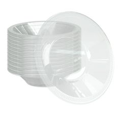 white plastic plates stacked on top of each other