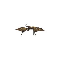 a bat flying through the air on a white background