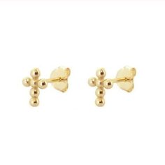 Talisman Jewelry, Cross Earrings Studs, Chunky Hoop Earrings, Crescent Moon Earrings, Gold Rings Fashion, Beaded Cross, The Mystic, Cz Stud Earrings, Gold Cross